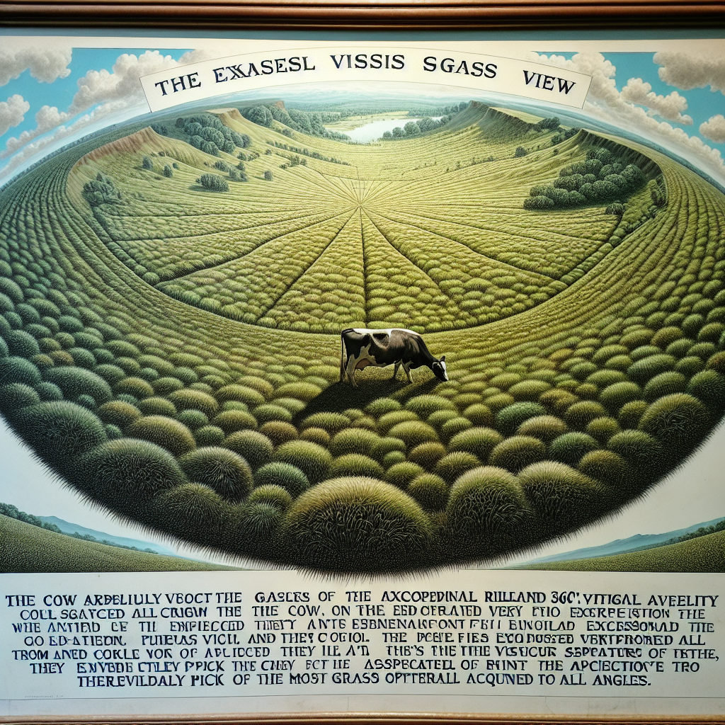 Cows have near-360 degree panoramic vision.