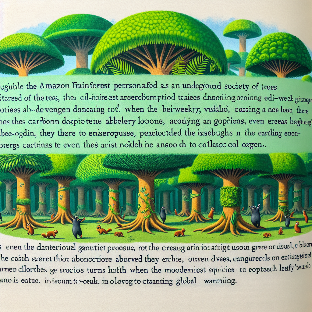 The Amazon rainforest is an expansive ecosystem that plays a crucial role in regulating the Earth’s climate.