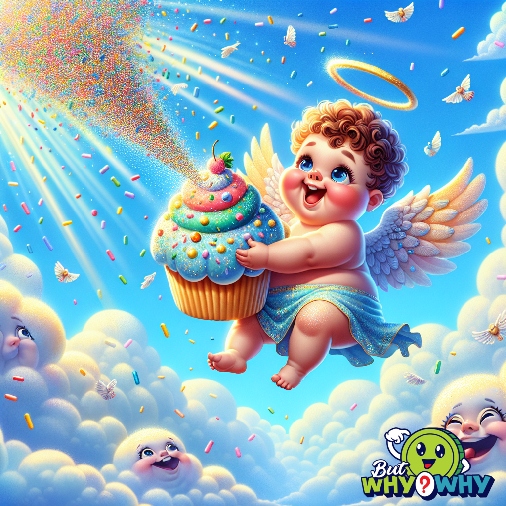 A cherub is often depicted in art as a chubby, rosy-cheeked child with wings, symbolizing innocence and love.
