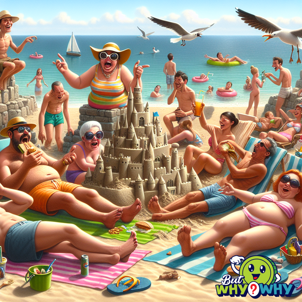 A sandy beach is a popular vacation spot.