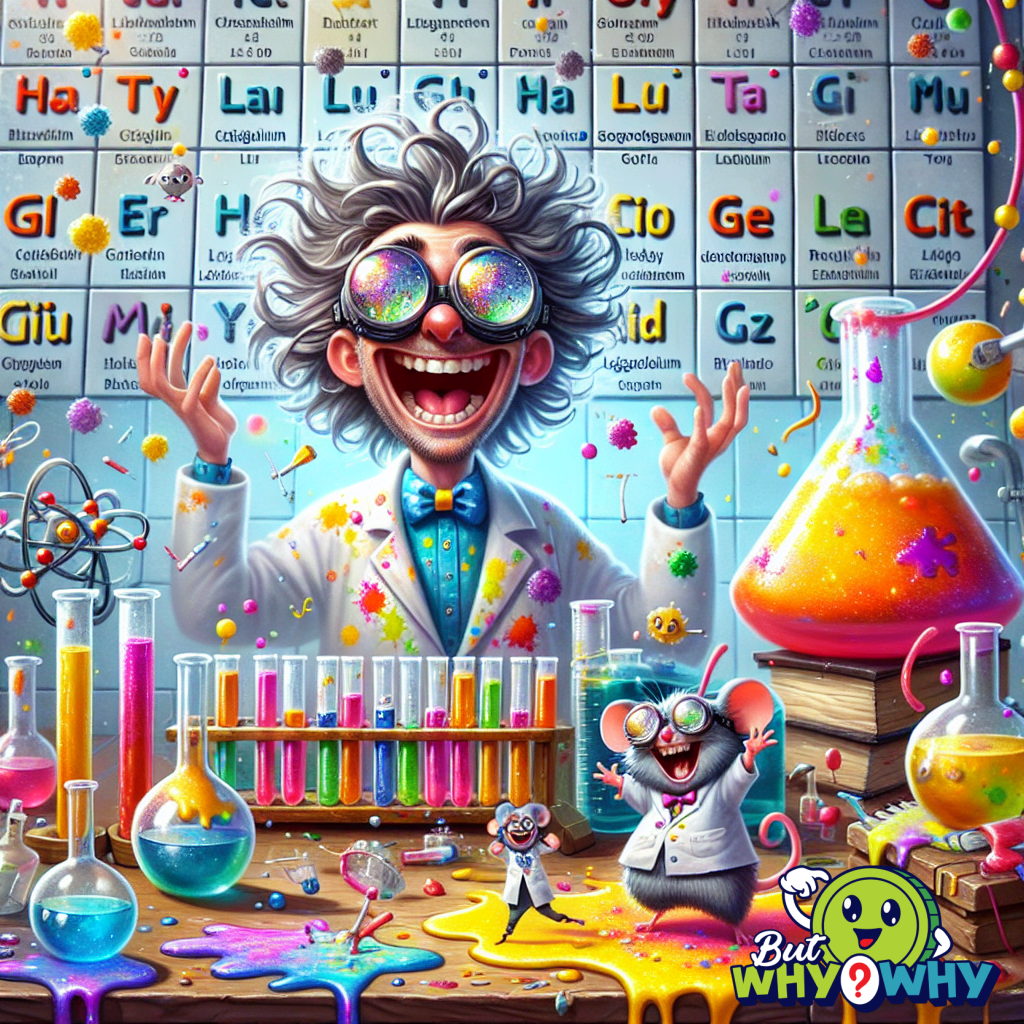 A chemist studies substances.